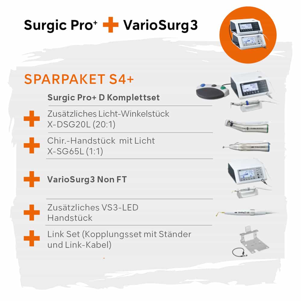 NSK SurgicPro + & Variosurg 3 SPARPAKET S4+